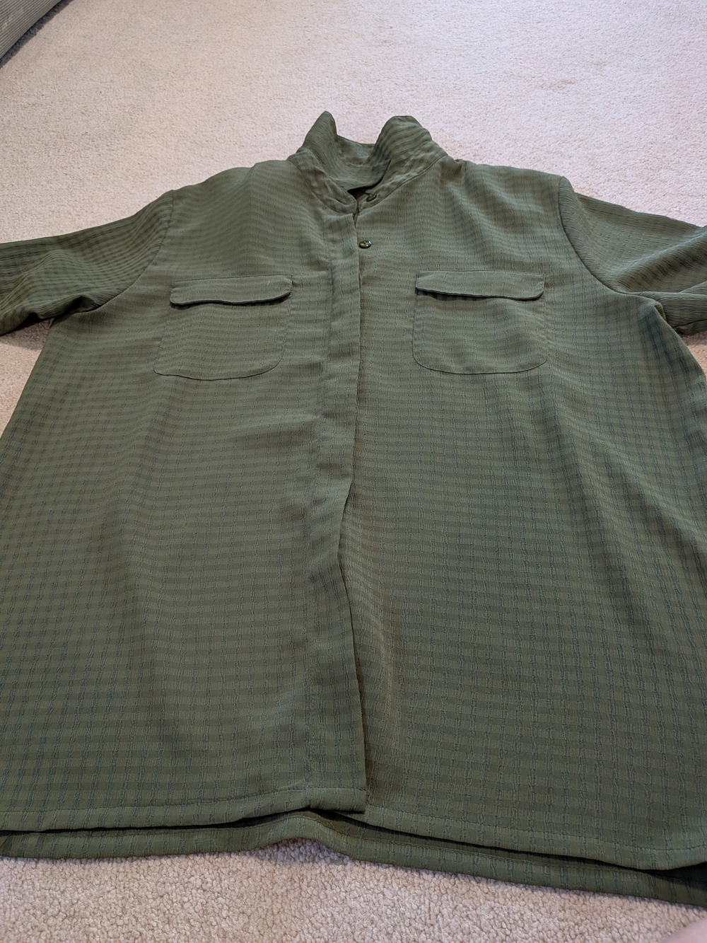 Apparenza Olive Green Women's Button-Front Blouse